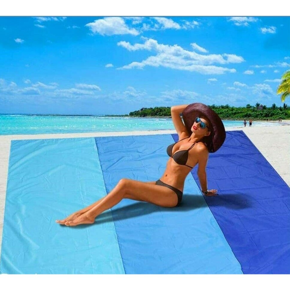 XL Beach Blanket Sandproof Beach Mat, Waterproof Sand Free Picnic 79" X 83"